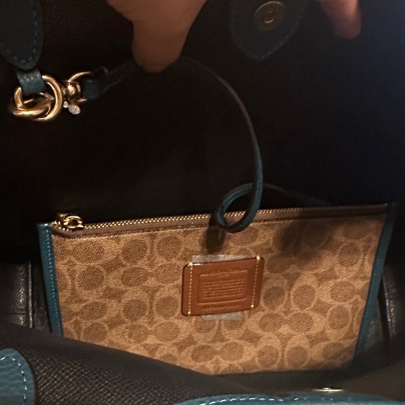 Coach Deep Teal Tote Bag - Picture 12 of 13
